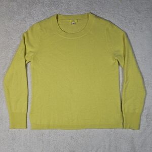 J. Crew Women's cashmere Crew Neck Sweater - Yellow